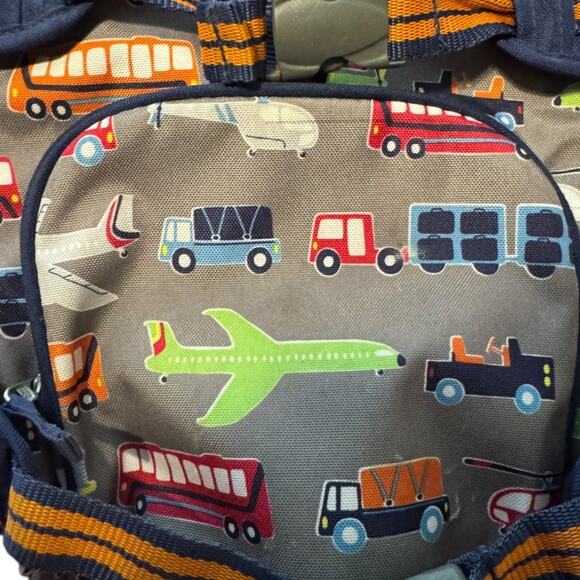 Pottery Barn Kids Preschool Backpack Transportation Print Airplanes Cars Buses - Picture 2 of 8